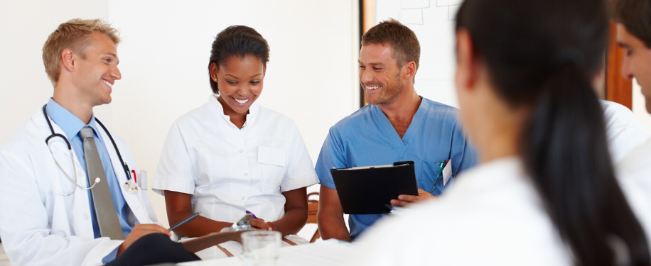 Group of Nurses Coming Together